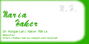 maria haker business card